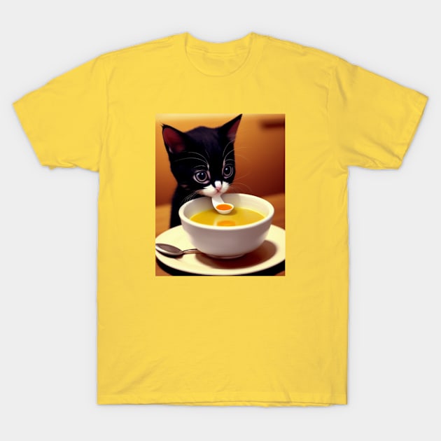 Cute black cat T-Shirt by Bushveld Nights